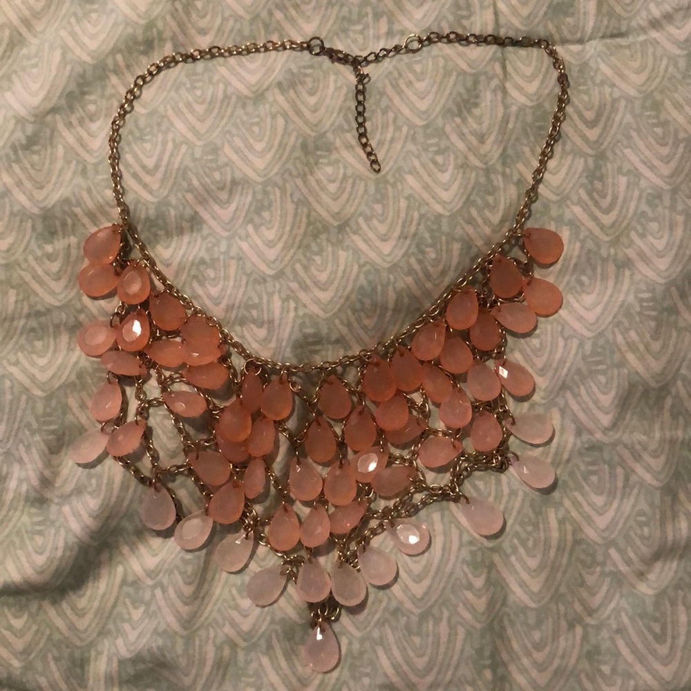Pink statement necklace